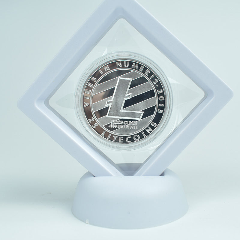 Bitcoin Coin With Showing Stand