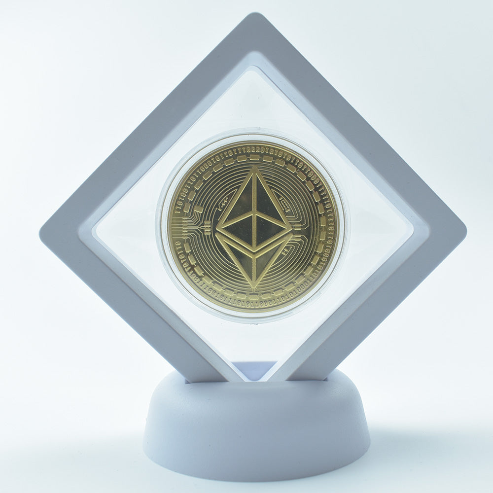 Bitcoin Coin With Showing Stand