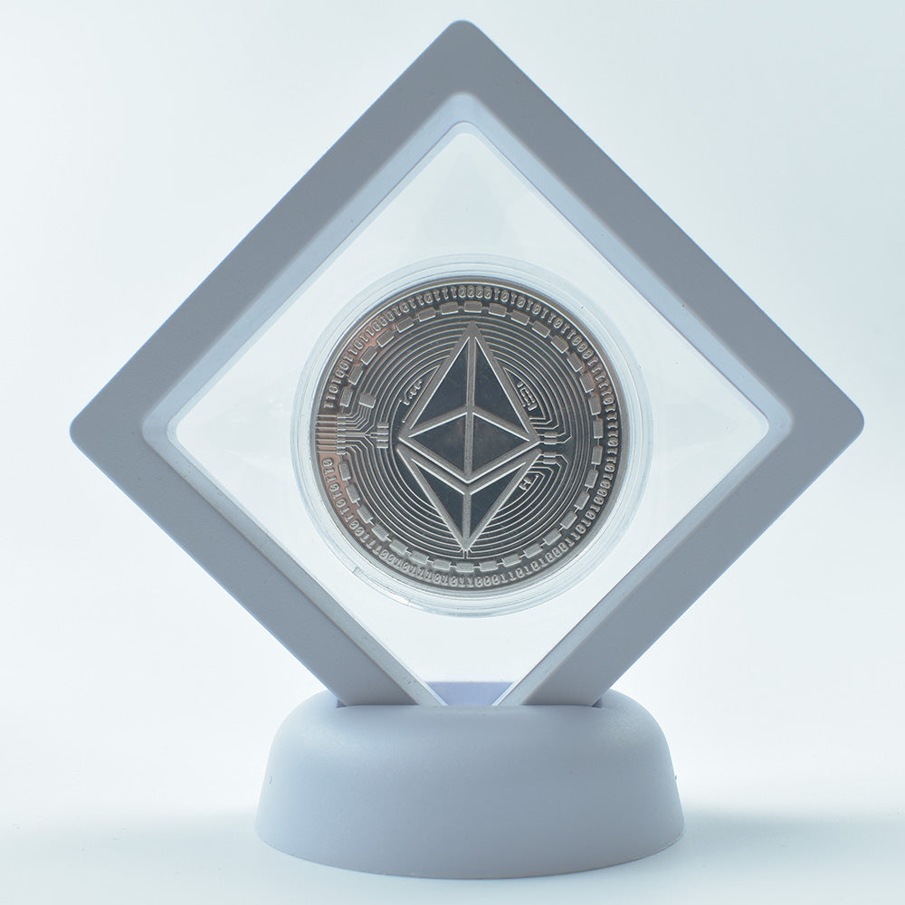 Bitcoin Coin With Showing Stand