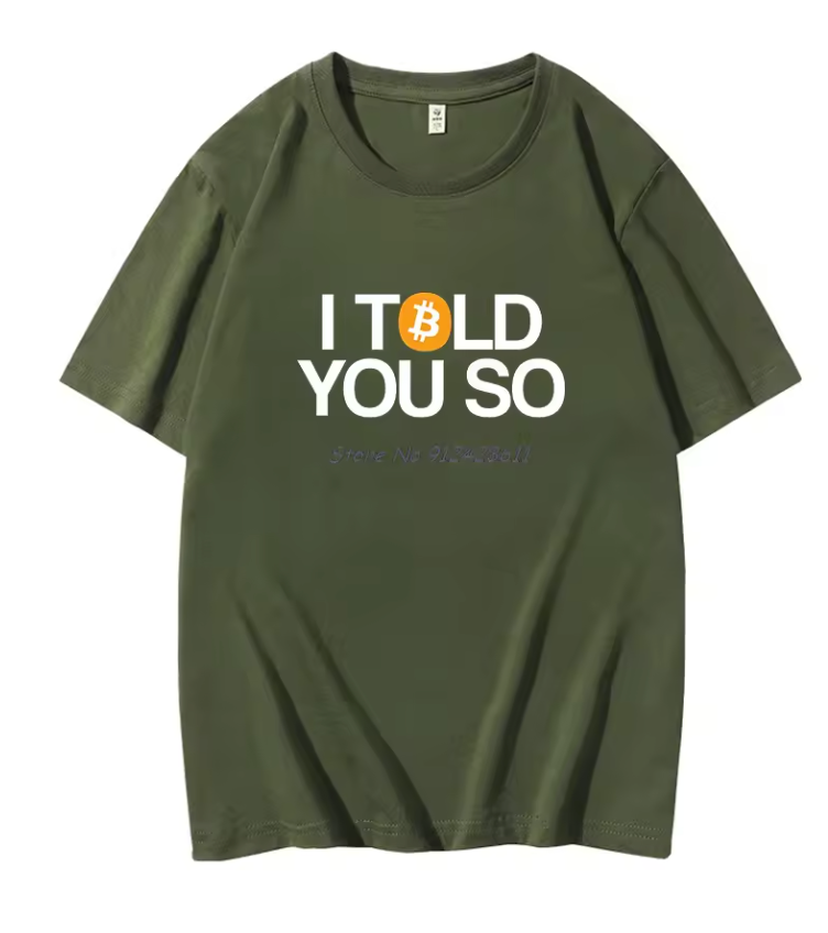 Bitcoin Maxis T-Shirt "ITOLD YOU SO"