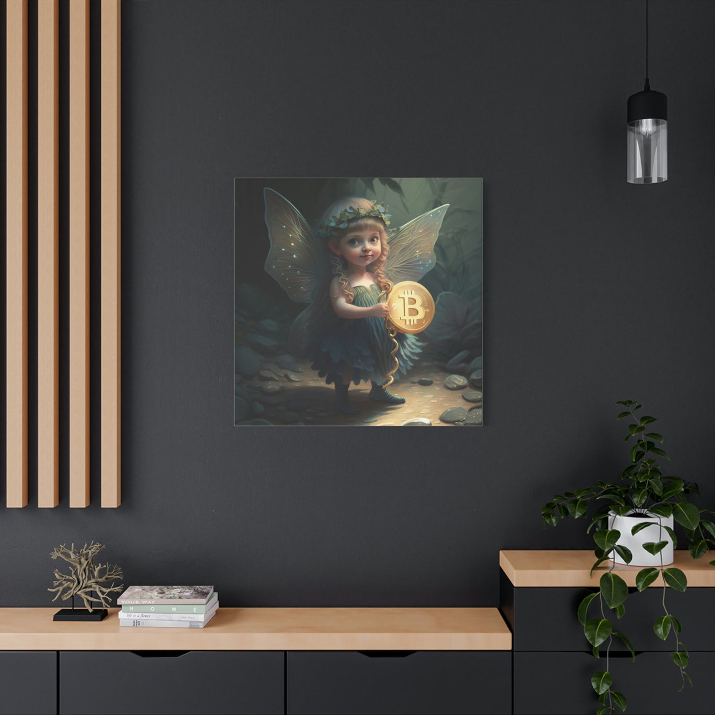 Bitcoin Fairy Canvas, 32"x32"