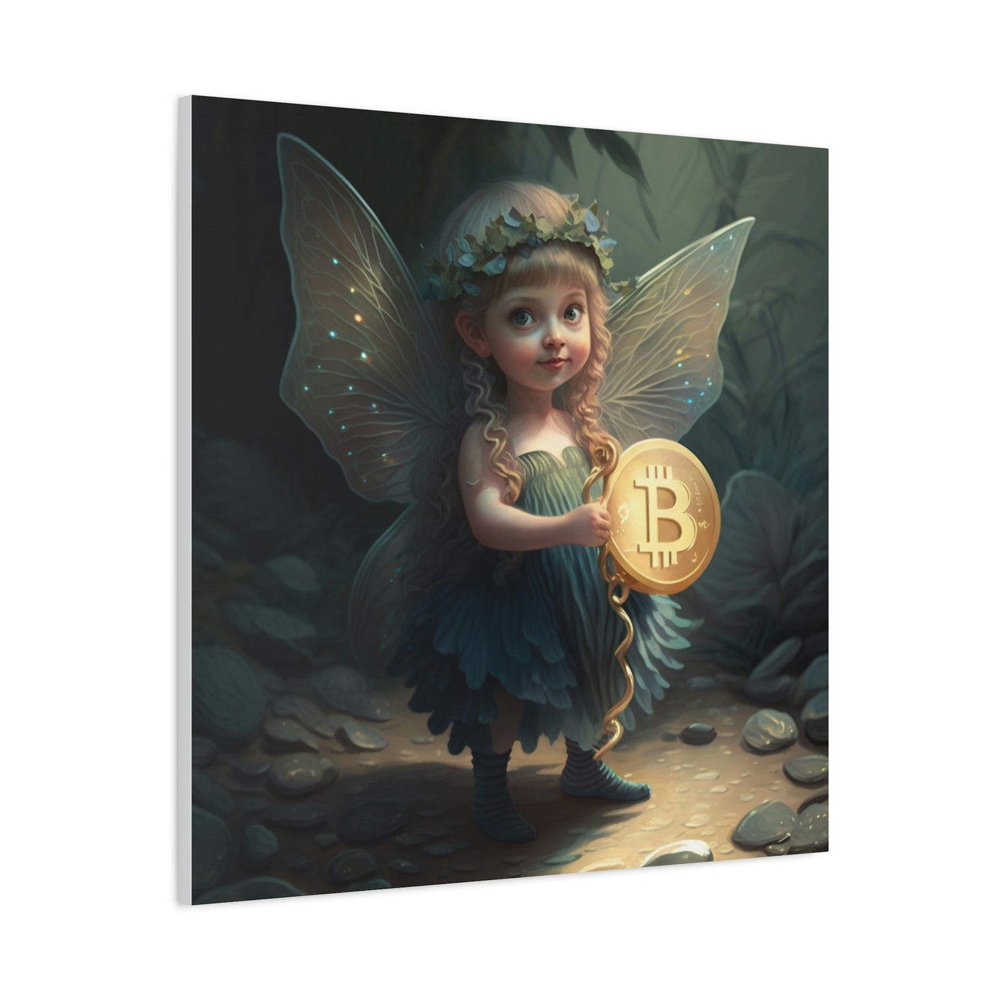 Bitcoin Fairy Canvas, 32"x32"